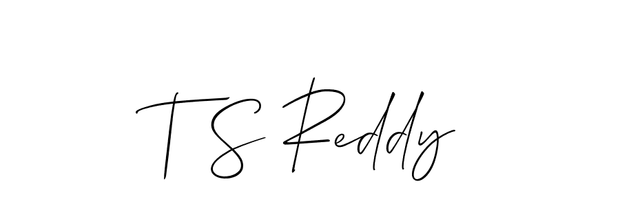 Also we have T S Reddy name is the best signature style. Create professional handwritten signature collection using Allison_Script autograph style. T S Reddy signature style 2 images and pictures png