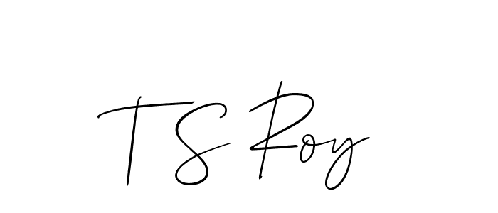 if you are searching for the best signature style for your name T S Roy. so please give up your signature search. here we have designed multiple signature styles  using Allison_Script. T S Roy signature style 2 images and pictures png