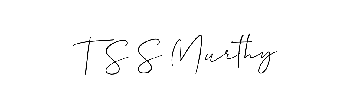 It looks lik you need a new signature style for name T S S Murthy. Design unique handwritten (Allison_Script) signature with our free signature maker in just a few clicks. T S S Murthy signature style 2 images and pictures png