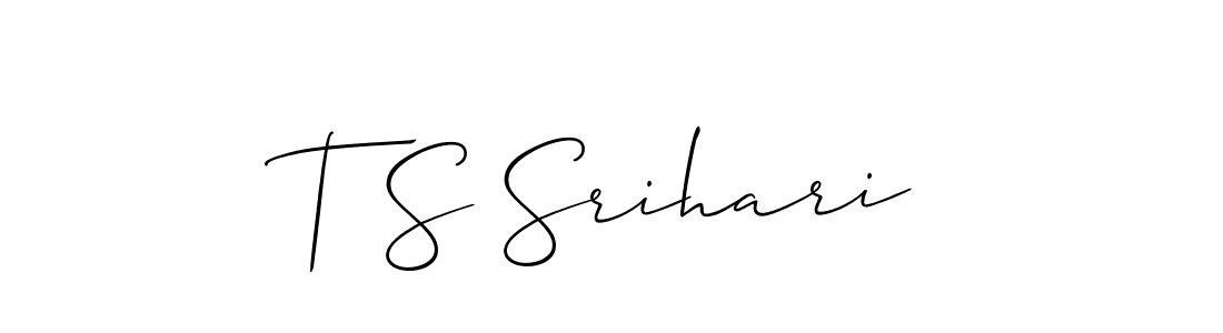 How to make T S Srihari signature? Allison_Script is a professional autograph style. Create handwritten signature for T S Srihari name. T S Srihari signature style 2 images and pictures png