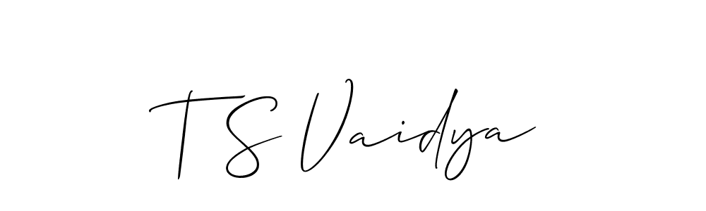 Similarly Allison_Script is the best handwritten signature design. Signature creator online .You can use it as an online autograph creator for name T S Vaidya. T S Vaidya signature style 2 images and pictures png