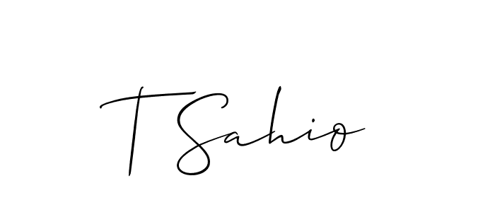 Similarly Allison_Script is the best handwritten signature design. Signature creator online .You can use it as an online autograph creator for name T Sahio. T Sahio signature style 2 images and pictures png