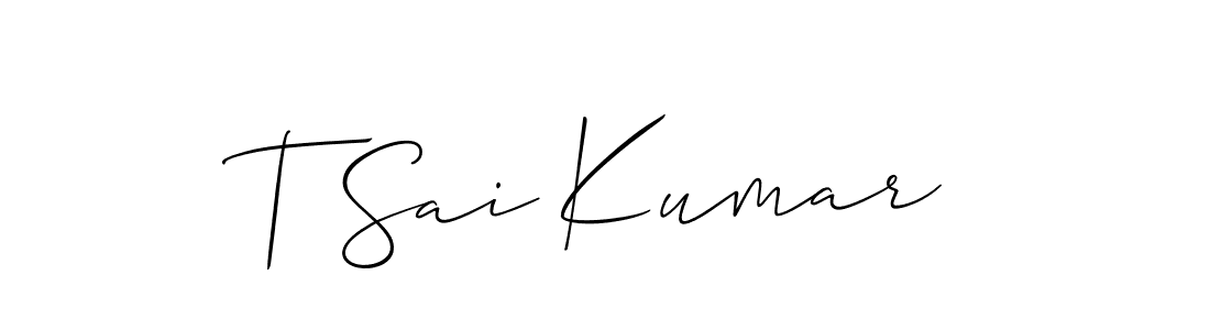 Best and Professional Signature Style for T Sai Kumar. Allison_Script Best Signature Style Collection. T Sai Kumar signature style 2 images and pictures png