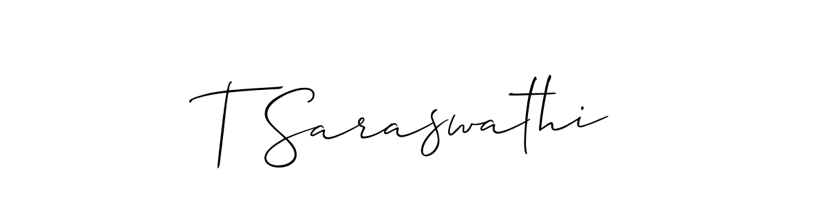 Here are the top 10 professional signature styles for the name T Saraswathi. These are the best autograph styles you can use for your name. T Saraswathi signature style 2 images and pictures png