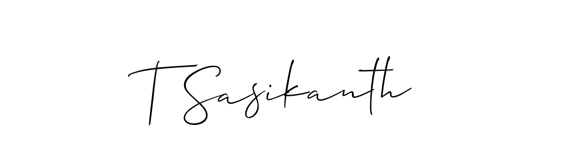 You can use this online signature creator to create a handwritten signature for the name T Sasikanth. This is the best online autograph maker. T Sasikanth signature style 2 images and pictures png