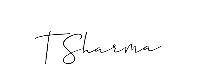 Once you've used our free online signature maker to create your best signature Allison_Script style, it's time to enjoy all of the benefits that T Sharma name signing documents. T Sharma signature style 2 images and pictures png