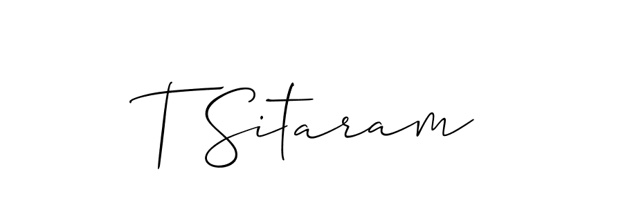 Best and Professional Signature Style for T Sitaram. Allison_Script Best Signature Style Collection. T Sitaram signature style 2 images and pictures png