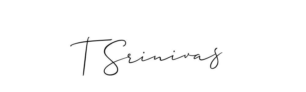 Make a beautiful signature design for name T Srinivas. Use this online signature maker to create a handwritten signature for free. T Srinivas signature style 2 images and pictures png