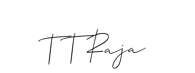 Similarly Allison_Script is the best handwritten signature design. Signature creator online .You can use it as an online autograph creator for name T T Raja. T T Raja signature style 2 images and pictures png