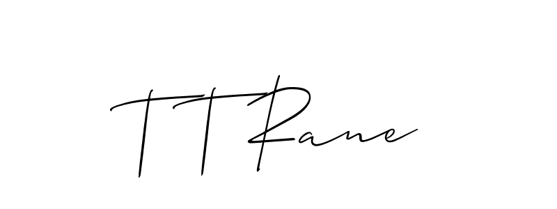 Best and Professional Signature Style for T T Rane. Allison_Script Best Signature Style Collection. T T Rane signature style 2 images and pictures png