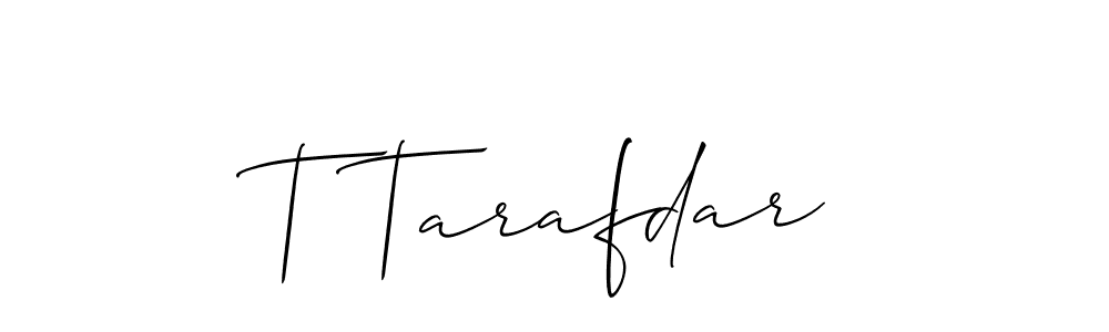 Make a short T Tarafdar signature style. Manage your documents anywhere anytime using Allison_Script. Create and add eSignatures, submit forms, share and send files easily. T Tarafdar signature style 2 images and pictures png