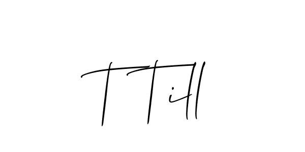 How to make T Till signature? Allison_Script is a professional autograph style. Create handwritten signature for T Till name. T Till signature style 2 images and pictures png