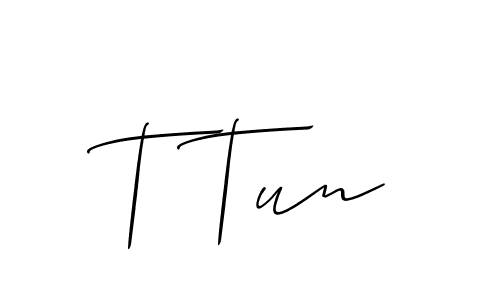 This is the best signature style for the T Tun name. Also you like these signature font (Allison_Script). Mix name signature. T Tun signature style 2 images and pictures png
