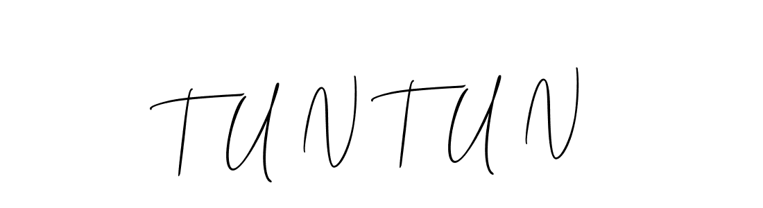 if you are searching for the best signature style for your name T U N T U N. so please give up your signature search. here we have designed multiple signature styles  using Allison_Script. T U N T U N signature style 2 images and pictures png