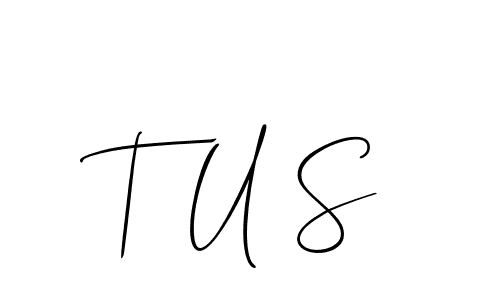 Use a signature maker to create a handwritten signature online. With this signature software, you can design (Allison_Script) your own signature for name T U S. T U S signature style 2 images and pictures png