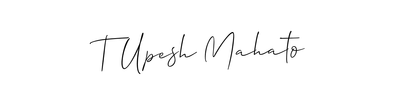 Best and Professional Signature Style for T Upesh Mahato. Allison_Script Best Signature Style Collection. T Upesh Mahato signature style 2 images and pictures png
