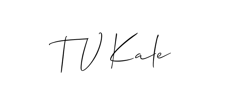 Make a beautiful signature design for name T V Kale. Use this online signature maker to create a handwritten signature for free. T V Kale signature style 2 images and pictures png