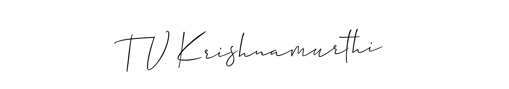 Once you've used our free online signature maker to create your best signature Allison_Script style, it's time to enjoy all of the benefits that T V Krishnamurthi name signing documents. T V Krishnamurthi signature style 2 images and pictures png