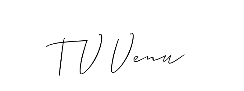 Once you've used our free online signature maker to create your best signature Allison_Script style, it's time to enjoy all of the benefits that T V Venu name signing documents. T V Venu signature style 2 images and pictures png