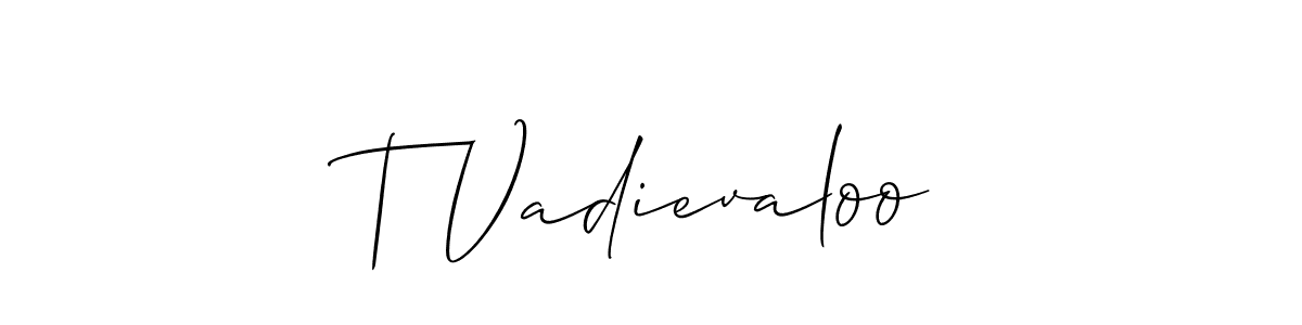 Once you've used our free online signature maker to create your best signature Allison_Script style, it's time to enjoy all of the benefits that T Vadievaloo name signing documents. T Vadievaloo signature style 2 images and pictures png