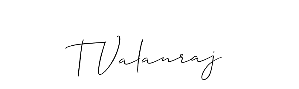 It looks lik you need a new signature style for name T Valanraj. Design unique handwritten (Allison_Script) signature with our free signature maker in just a few clicks. T Valanraj signature style 2 images and pictures png