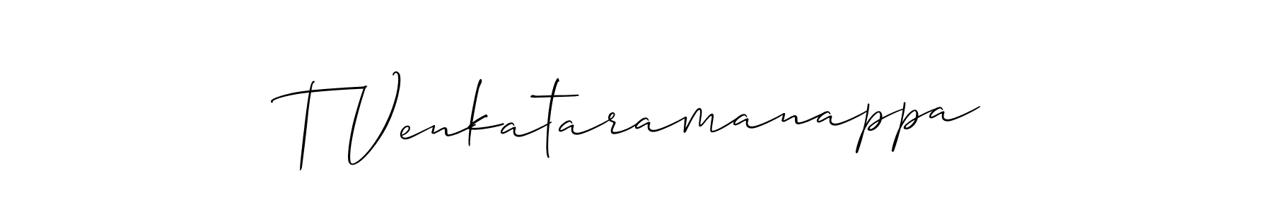 How to make T Venkataramanappa signature? Allison_Script is a professional autograph style. Create handwritten signature for T Venkataramanappa name. T Venkataramanappa signature style 2 images and pictures png