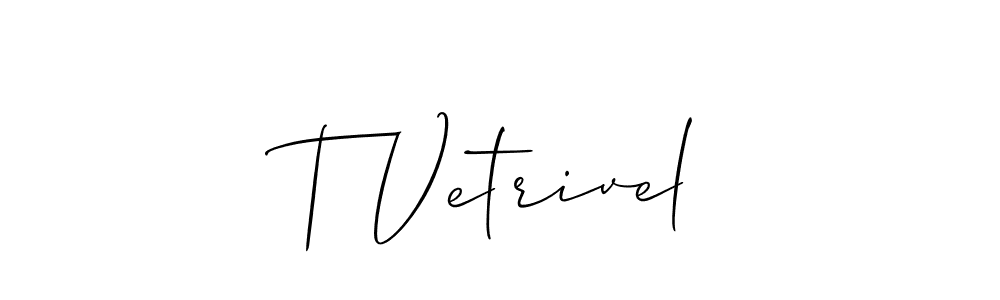 You can use this online signature creator to create a handwritten signature for the name T Vetrivel. This is the best online autograph maker. T Vetrivel signature style 2 images and pictures png