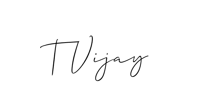 Make a short T Vijay signature style. Manage your documents anywhere anytime using Allison_Script. Create and add eSignatures, submit forms, share and send files easily. T Vijay signature style 2 images and pictures png