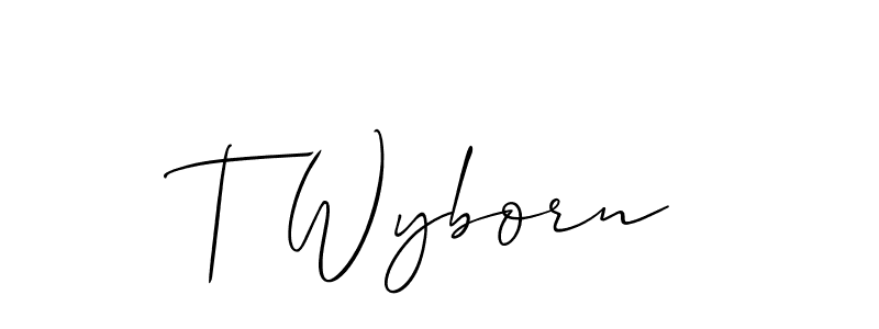 T Wyborn stylish signature style. Best Handwritten Sign (Allison_Script) for my name. Handwritten Signature Collection Ideas for my name T Wyborn. T Wyborn signature style 2 images and pictures png