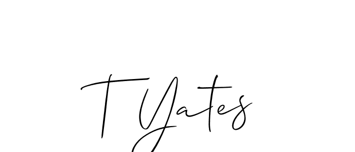 Check out images of Autograph of T Yates name. Actor T Yates Signature Style. Allison_Script is a professional sign style online. T Yates signature style 2 images and pictures png