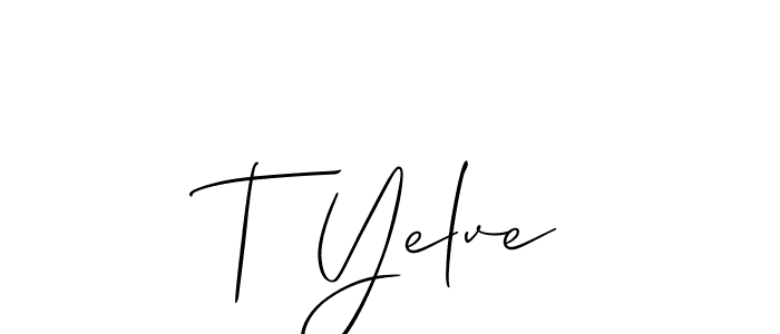 Check out images of Autograph of T Yelve name. Actor T Yelve Signature Style. Allison_Script is a professional sign style online. T Yelve signature style 2 images and pictures png