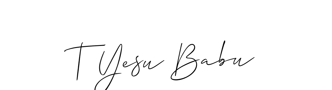 Also You can easily find your signature by using the search form. We will create T Yesu Babu name handwritten signature images for you free of cost using Allison_Script sign style. T Yesu Babu signature style 2 images and pictures png