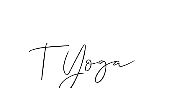Create a beautiful signature design for name T Yoga. With this signature (Allison_Script) fonts, you can make a handwritten signature for free. T Yoga signature style 2 images and pictures png