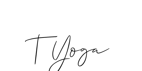 Create a beautiful signature design for name T Yoga. With this signature (Allison_Script) fonts, you can make a handwritten signature for free. T Yoga signature style 2 images and pictures png