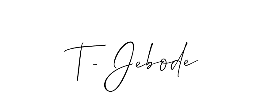 How to make T- Jebode signature? Allison_Script is a professional autograph style. Create handwritten signature for T- Jebode name. T- Jebode signature style 2 images and pictures png