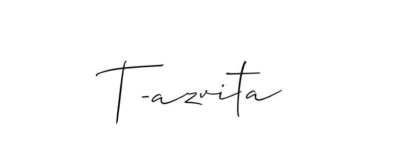 Also we have T-azvita name is the best signature style. Create professional handwritten signature collection using Allison_Script autograph style. T-azvita signature style 2 images and pictures png