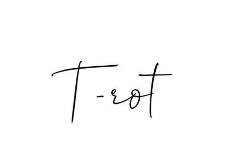 How to Draw T-rot signature style? Allison_Script is a latest design signature styles for name T-rot. T-rot signature style 2 images and pictures png