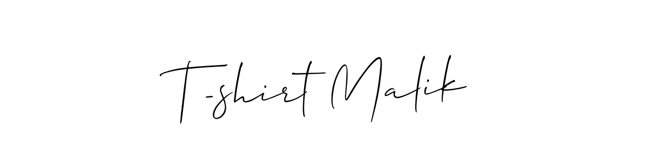 Allison_Script is a professional signature style that is perfect for those who want to add a touch of class to their signature. It is also a great choice for those who want to make their signature more unique. Get T-shirt Malik name to fancy signature for free. T-shirt Malik signature style 2 images and pictures png