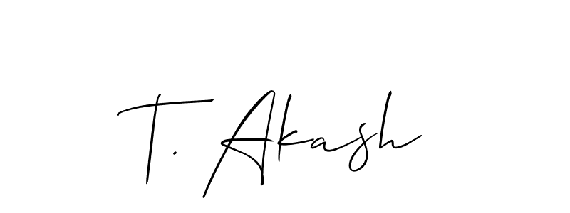 T. Akash stylish signature style. Best Handwritten Sign (Allison_Script) for my name. Handwritten Signature Collection Ideas for my name T. Akash. T. Akash signature style 2 images and pictures png