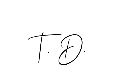 Also we have T. D. name is the best signature style. Create professional handwritten signature collection using Allison_Script autograph style. T. D. signature style 2 images and pictures png