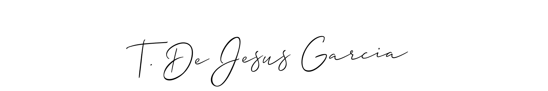 Create a beautiful signature design for name T. De Jesus Garcia. With this signature (Allison_Script) fonts, you can make a handwritten signature for free. T. De Jesus Garcia signature style 2 images and pictures png