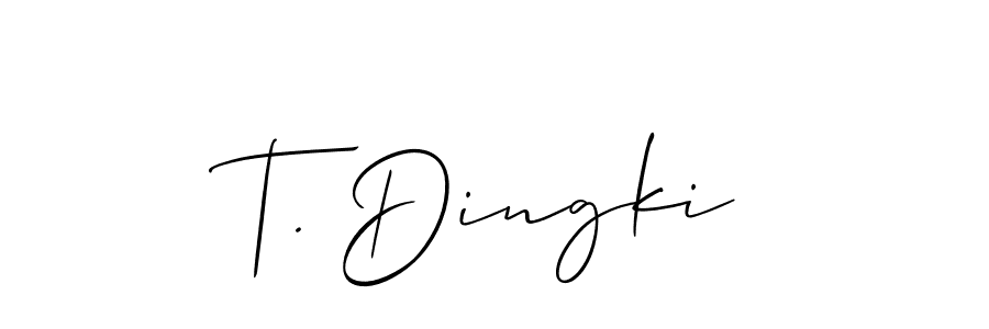 Once you've used our free online signature maker to create your best signature Allison_Script style, it's time to enjoy all of the benefits that T. Dingki name signing documents. T. Dingki signature style 2 images and pictures png