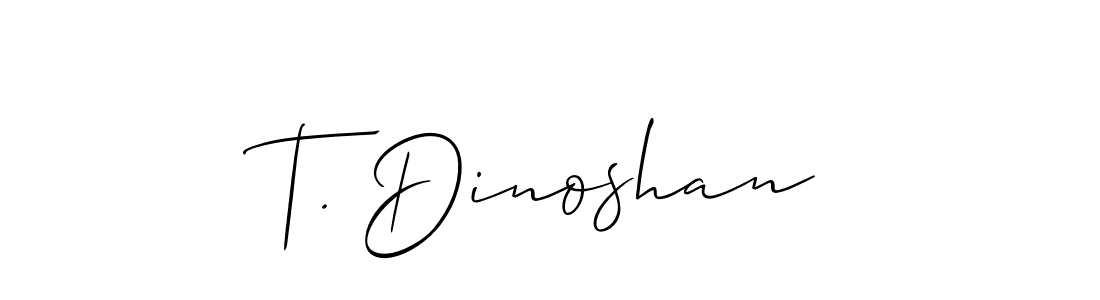 T. Dinoshan stylish signature style. Best Handwritten Sign (Allison_Script) for my name. Handwritten Signature Collection Ideas for my name T. Dinoshan. T. Dinoshan signature style 2 images and pictures png