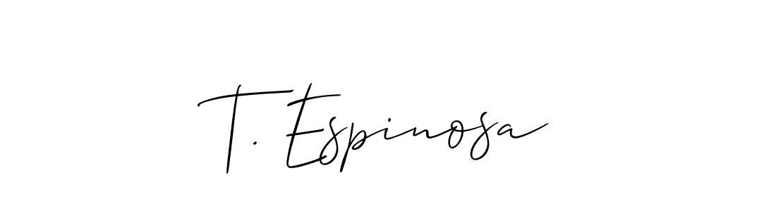 This is the best signature style for the T. Espinosa name. Also you like these signature font (Allison_Script). Mix name signature. T. Espinosa signature style 2 images and pictures png