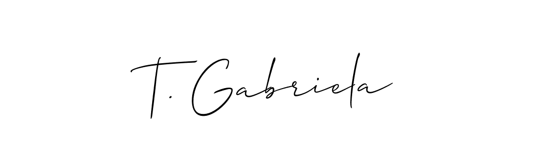 How to Draw T. Gabriela signature style? Allison_Script is a latest design signature styles for name T. Gabriela. T. Gabriela signature style 2 images and pictures png