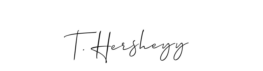 T. Hersheyy stylish signature style. Best Handwritten Sign (Allison_Script) for my name. Handwritten Signature Collection Ideas for my name T. Hersheyy. T. Hersheyy signature style 2 images and pictures png