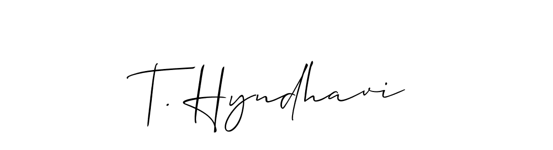 Check out images of Autograph of T. Hyndhavi name. Actor T. Hyndhavi Signature Style. Allison_Script is a professional sign style online. T. Hyndhavi signature style 2 images and pictures png