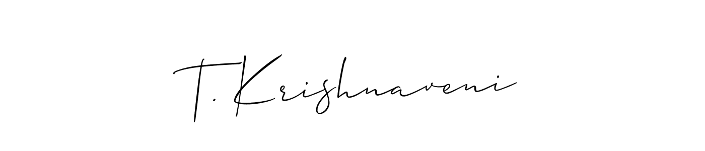 Best and Professional Signature Style for T. Krishnaveni. Allison_Script Best Signature Style Collection. T. Krishnaveni signature style 2 images and pictures png