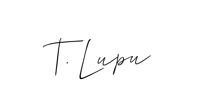 See photos of T. Lupu official signature by Spectra . Check more albums & portfolios. Read reviews & check more about Allison_Script font. T. Lupu signature style 2 images and pictures png