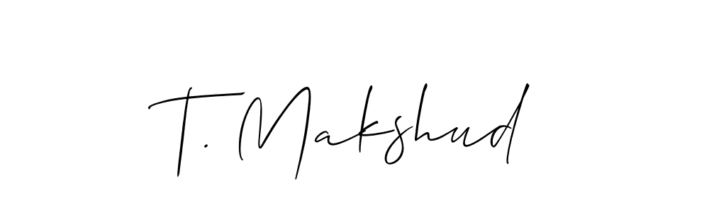 Best and Professional Signature Style for T. Makshud. Allison_Script Best Signature Style Collection. T. Makshud signature style 2 images and pictures png